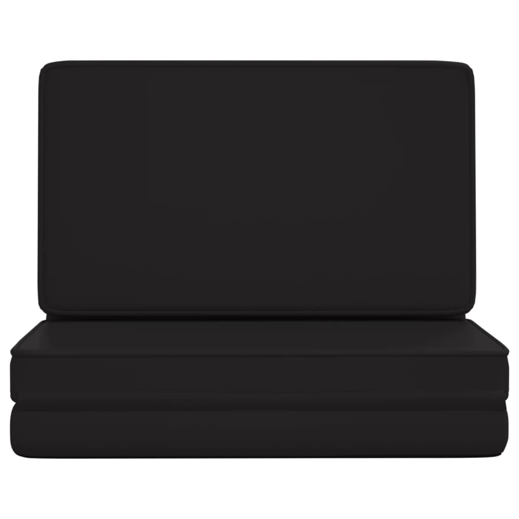 Καρέκλα Δαπέδου Πτυσσόμενη Μαύρη από Συνθετικό Δέρμα