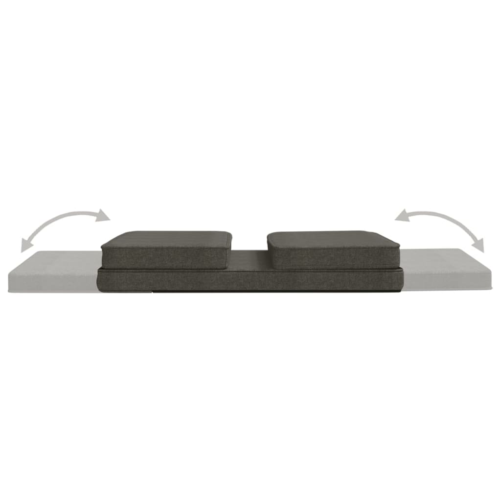 Καρέκλα Δαπέδου Πτυσσόμενη Σκούρο Γκρι Υφασμάτινη