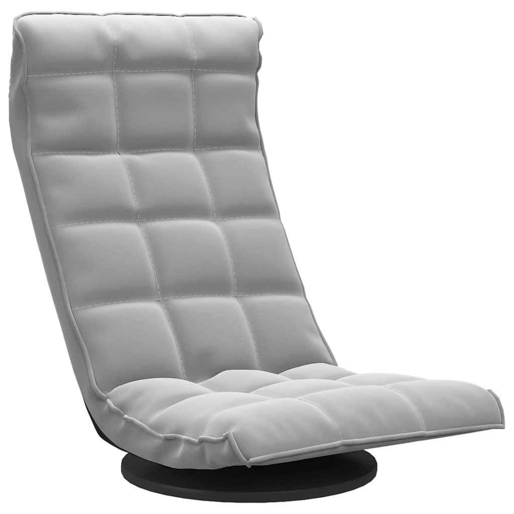 Καρέκλα Δαπέδου Περιστρεφόμενη Ανοιχτό Γκρι Βελούδινη - Pakobazaar