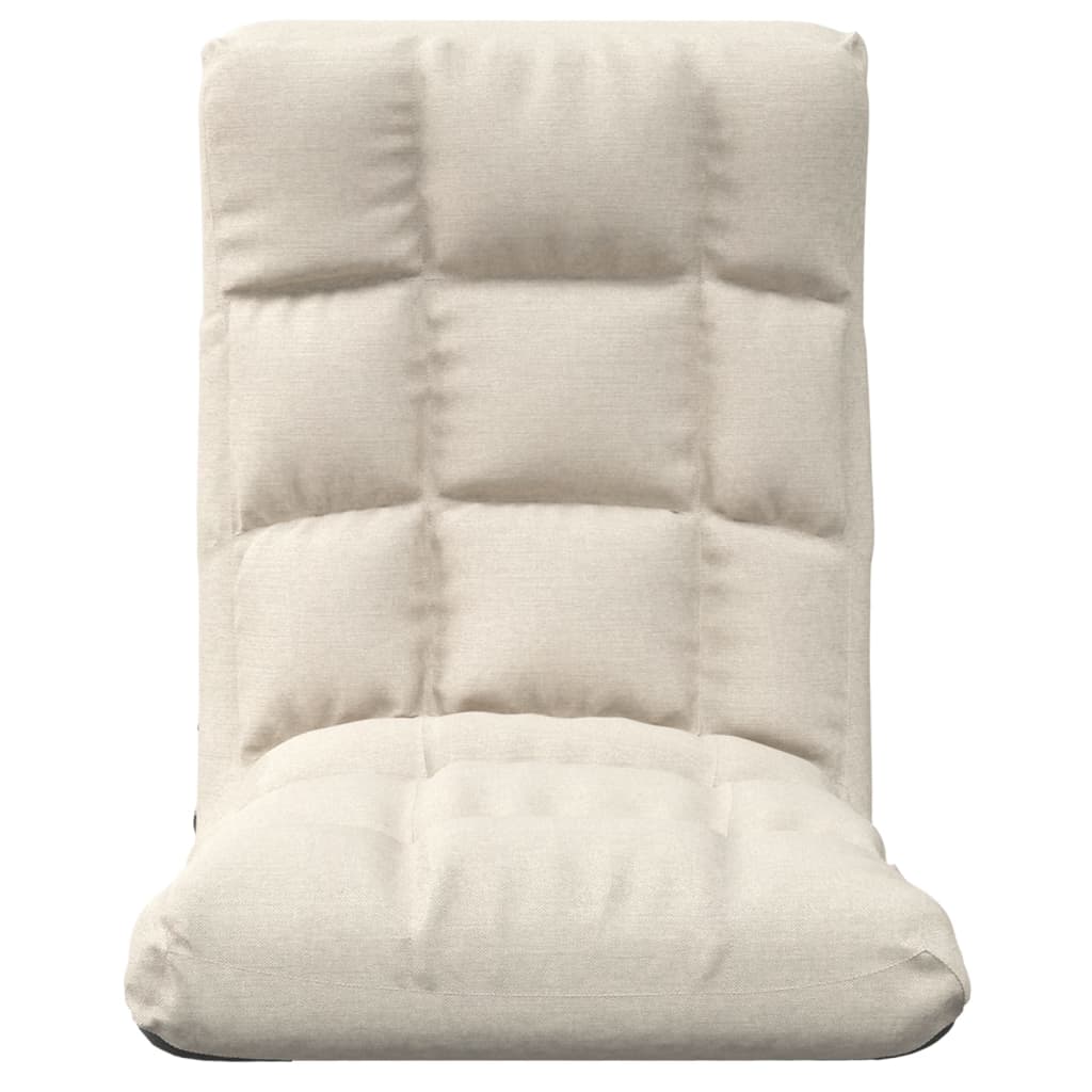 Καρέκλα Δαπέδου Πτυσσόμενη Κρεμ Υφασμάτινη - Pakobazaar