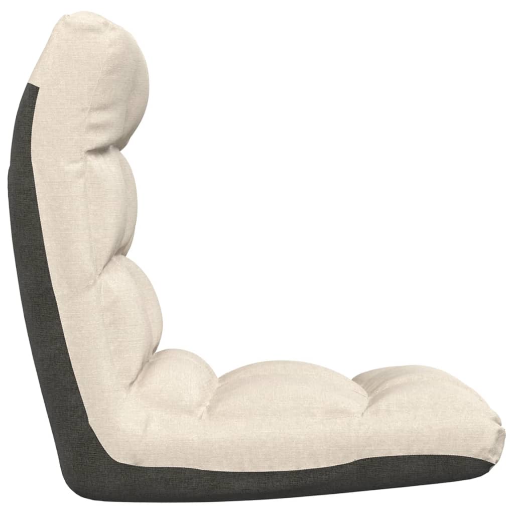 Καρέκλα Δαπέδου Πτυσσόμενη Κρεμ Υφασμάτινη - Pakobazaar