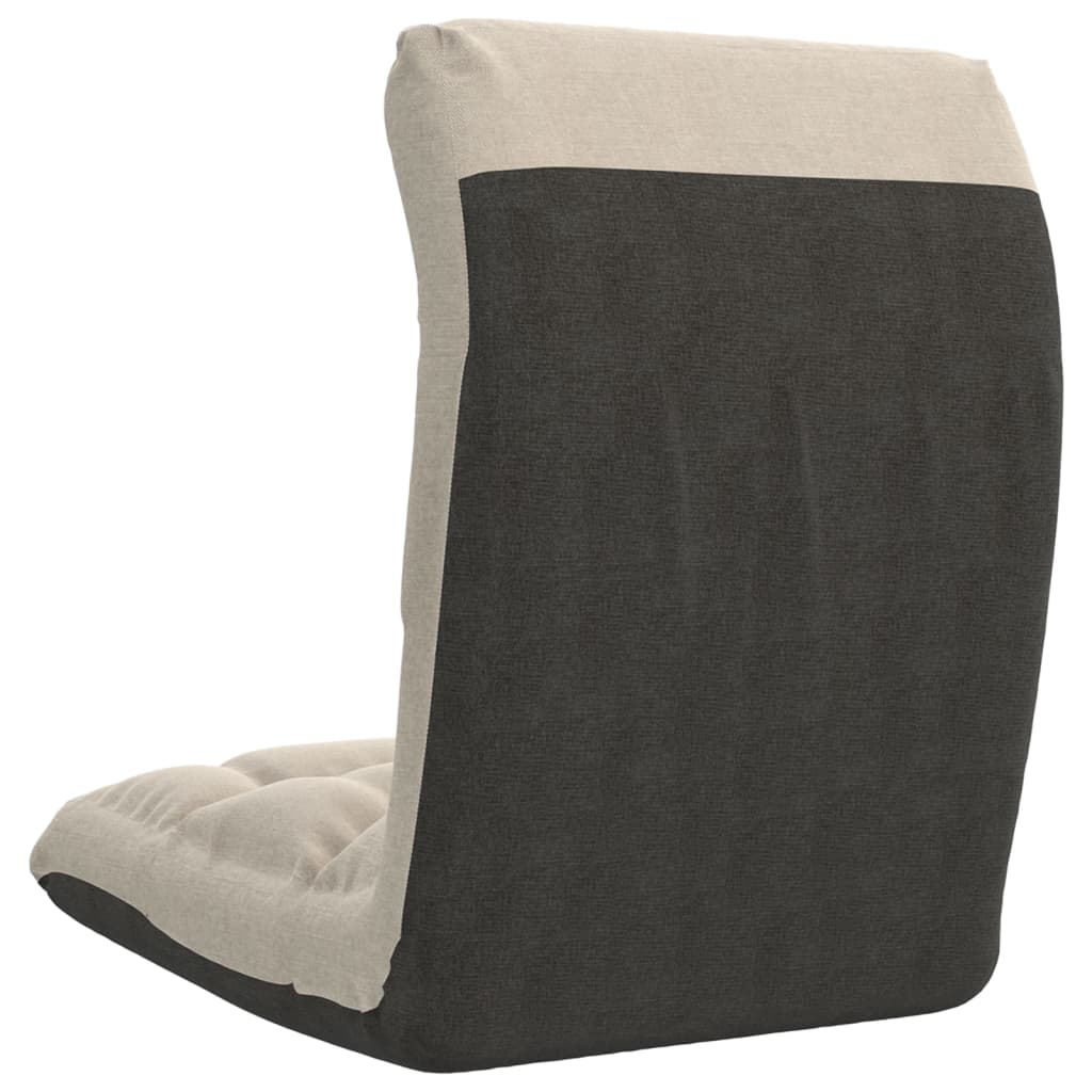 Καρέκλα Δαπέδου Πτυσσόμενη Κρεμ Υφασμάτινη - Pakobazaar