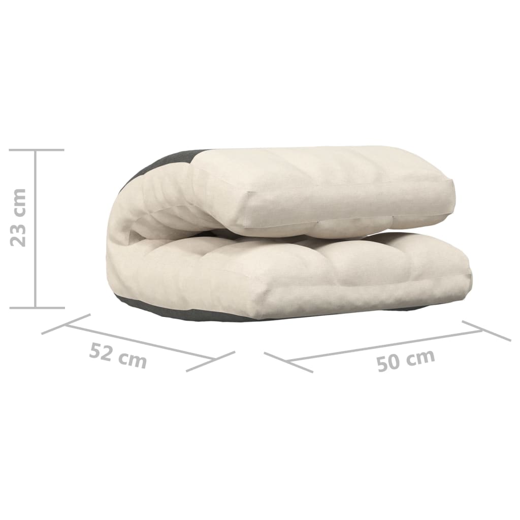 Καρέκλα Δαπέδου Πτυσσόμενη Κρεμ Υφασμάτινη - Pakobazaar