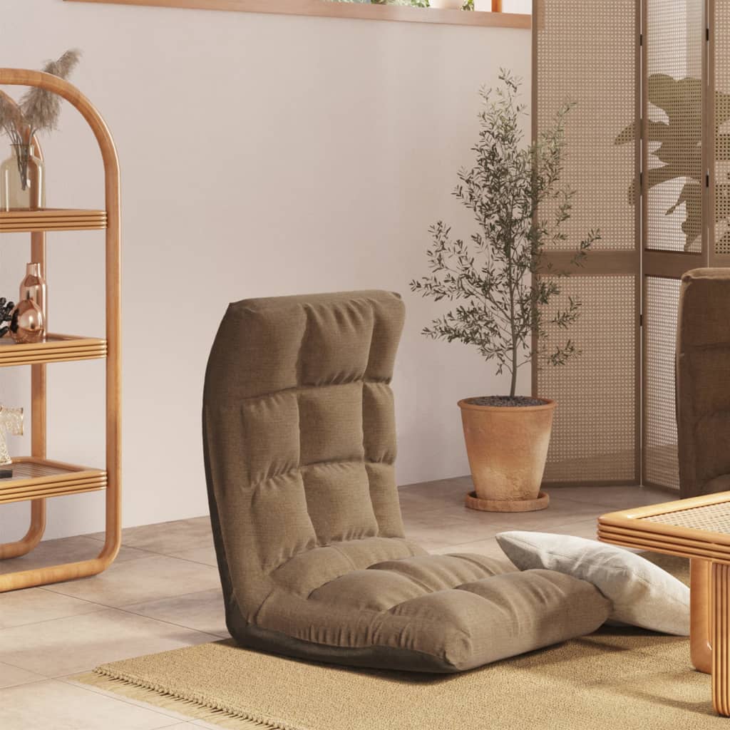 Καρέκλα Δαπέδου Πτυσσόμενη Taupe Υφασμάτινη - Pakobazaar