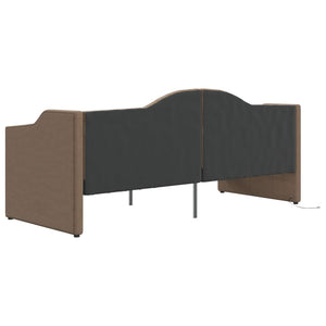 Καναπές Κρεβάτι με Έξοδο USB Taupe 90 x 200 εκ. Υφασμάτινος