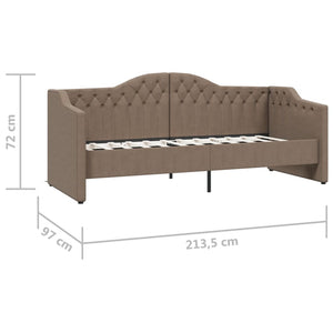 Καναπές Κρεβάτι με Έξοδο USB Taupe 90 x 200 εκ. Υφασμάτινος
