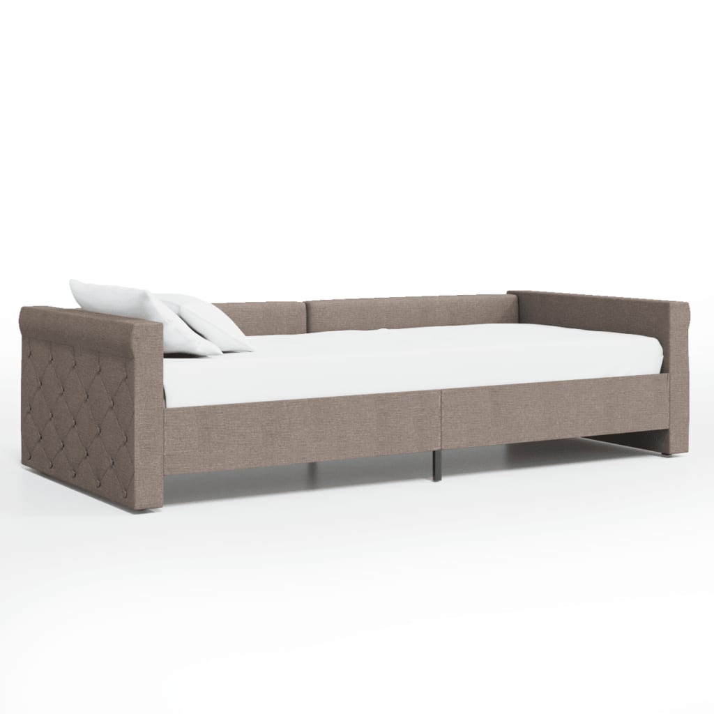 Καναπές Κρεβάτι με Έξοδο USB Taupe 90 x 200 εκ. Υφασμάτινος