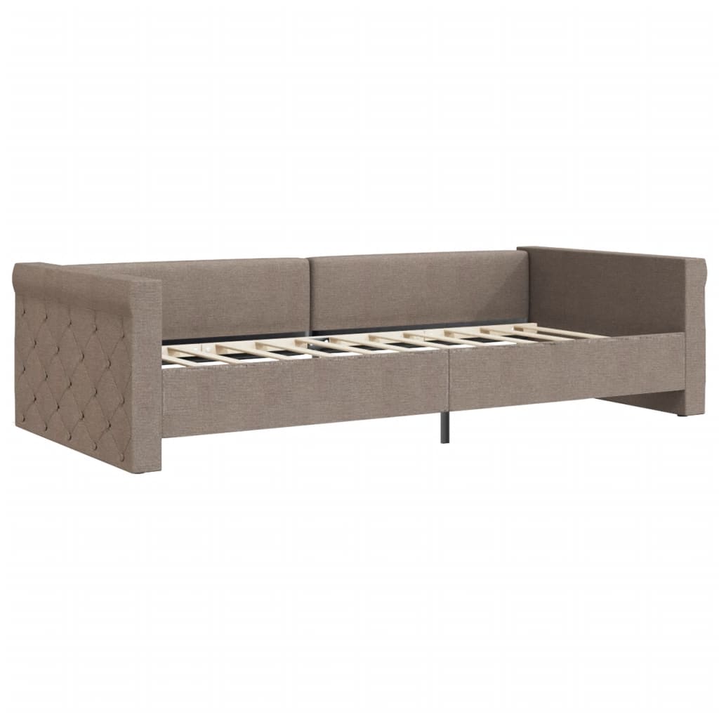 Καναπές Κρεβάτι με Έξοδο USB Taupe 90 x 200 εκ. Υφασμάτινος