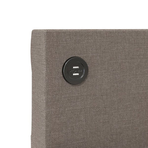 Καναπές Κρεβάτι με Έξοδο USB Taupe 90 x 200 εκ. Υφασμάτινος