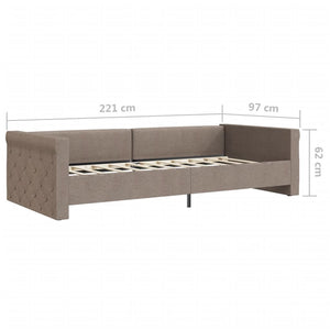 Καναπές Κρεβάτι με Έξοδο USB Taupe 90 x 200 εκ. Υφασμάτινος