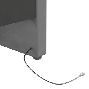Καναπές Κρεβάτι με Έξοδο USB Ανοιχτό Γκρι 90x200 εκ. Βελούδινος