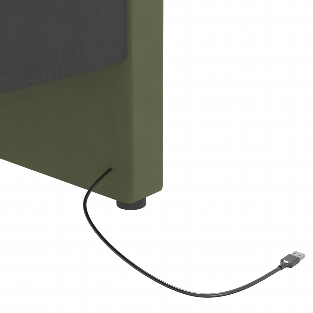 Καναπές Κρεβάτι με Έξοδο USB Σκούρο Πράσινο 90x200εκ Βελούδινος