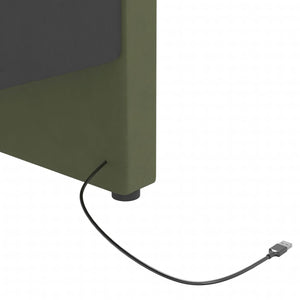 Καναπές Κρεβάτι με Έξοδο USB Σκούρο Πράσινο 90x200εκ Βελούδινος
