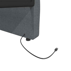 Καναπές Κρεβάτι με Έξοδο USB Σκούρο Γκρι 90x200 εκ. Υφασμάτινος