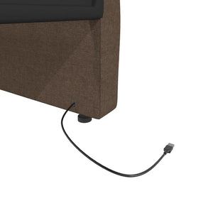 Καναπές Κρεβάτι με Έξοδο USB Καφέ 90 x 200 εκ. Υφασμάτινος