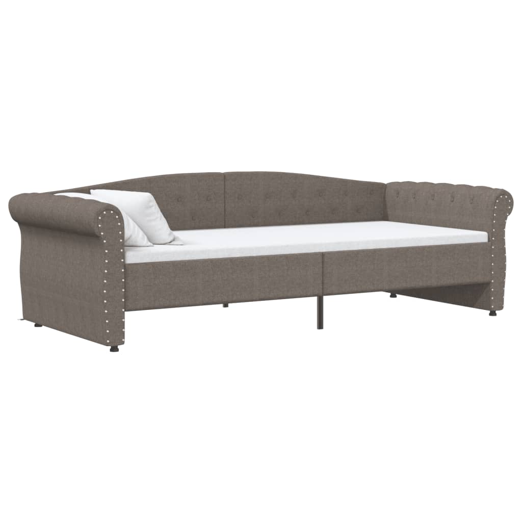 Καναπές Κρεβάτι με Έξοδο USB Taupe 90 x 200 εκ. Υφασμάτινος - Pakobazaar