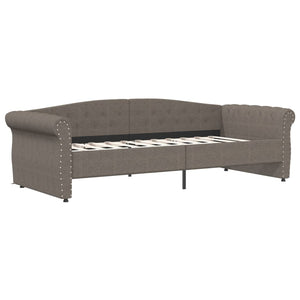 Καναπές Κρεβάτι με Έξοδο USB Taupe 90 x 200 εκ. Υφασμάτινος - Pakobazaar