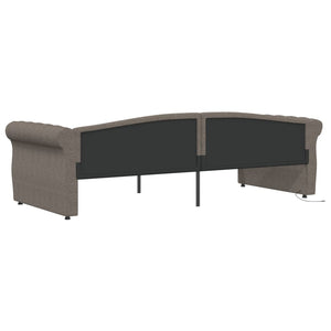 Καναπές Κρεβάτι με Έξοδο USB Taupe 90 x 200 εκ. Υφασμάτινος - Pakobazaar