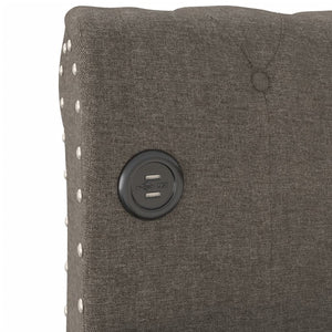 Καναπές Κρεβάτι με Έξοδο USB Taupe 90 x 200 εκ. Υφασμάτινος - Pakobazaar