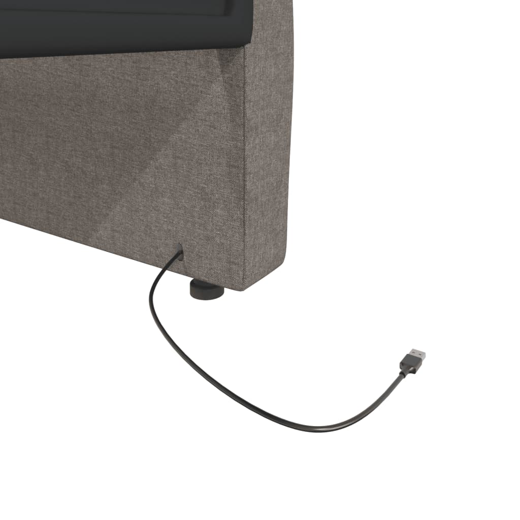 Καναπές Κρεβάτι με Έξοδο USB Taupe 90 x 200 εκ. Υφασμάτινος - Pakobazaar