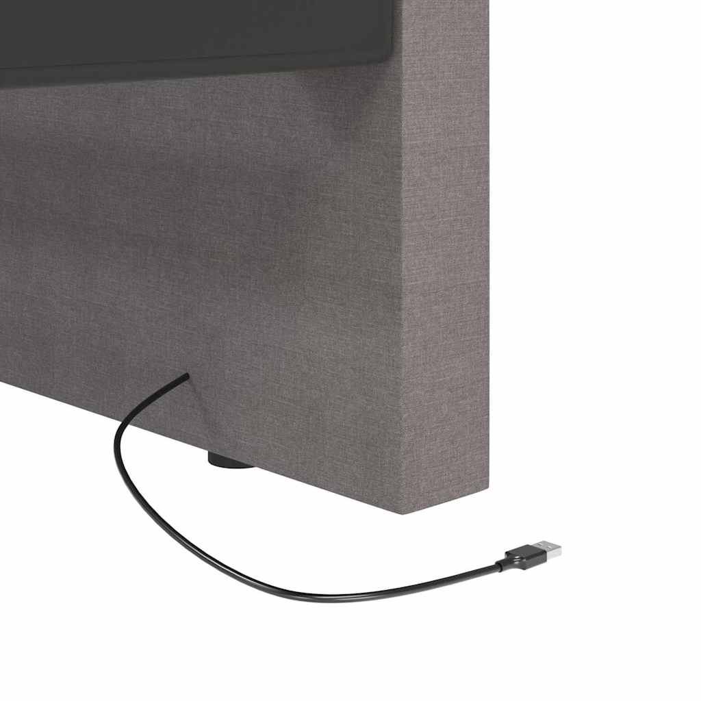 Καναπές Κρεβάτι με Έξοδο USB Ανοιχτό Γκρι 90x200 εκ. Υφασμάτινο