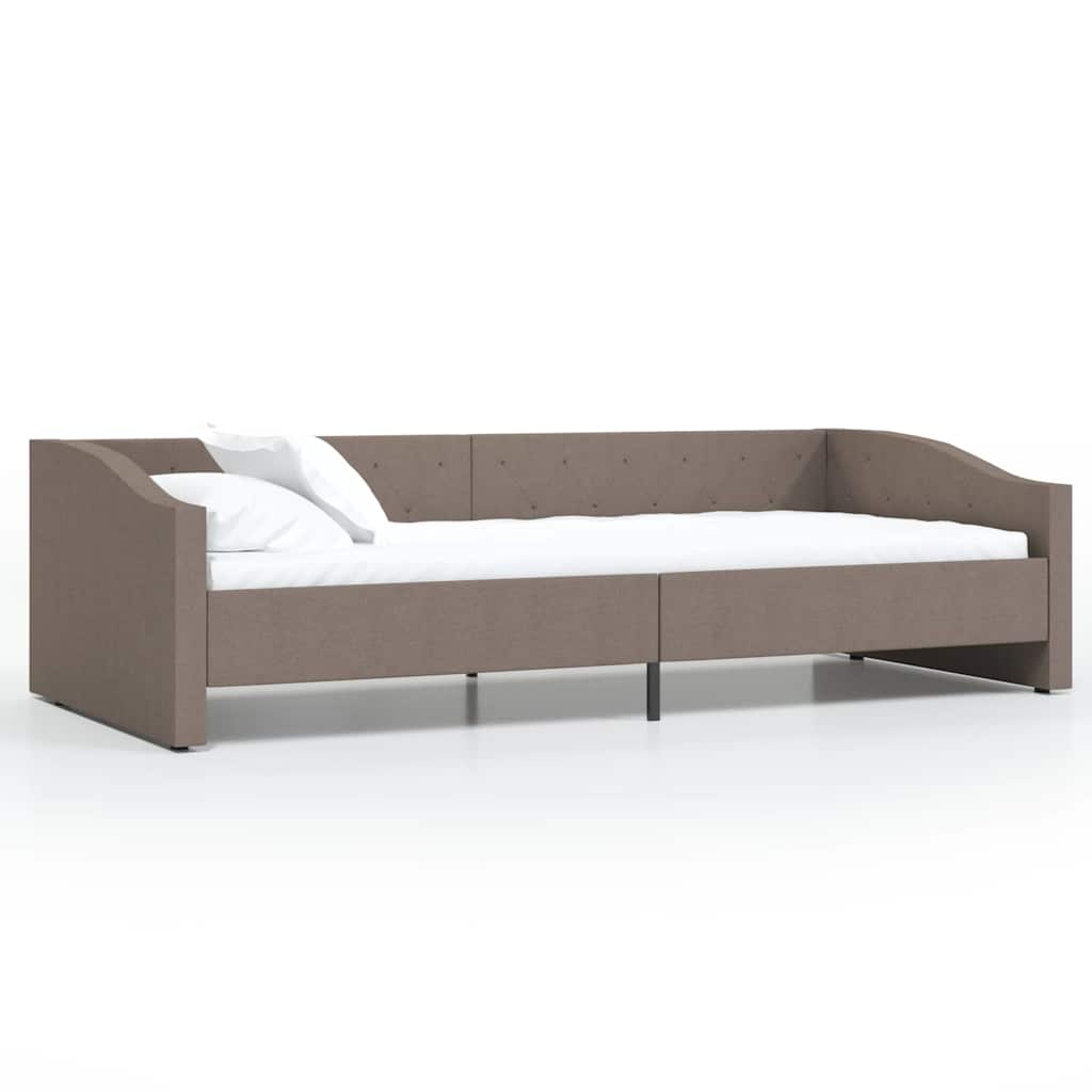 Καναπές Κρεβάτι με Έξοδο USB Taupe 90 x 200 εκ. Υφασμάτινος