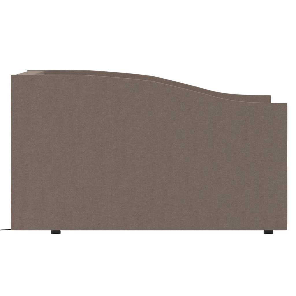 Καναπές Κρεβάτι με Έξοδο USB Taupe 90 x 200 εκ. Υφασμάτινος