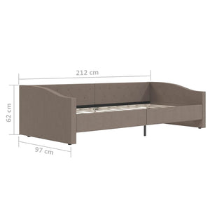 Καναπές Κρεβάτι με Έξοδο USB Taupe 90 x 200 εκ. Υφασμάτινος