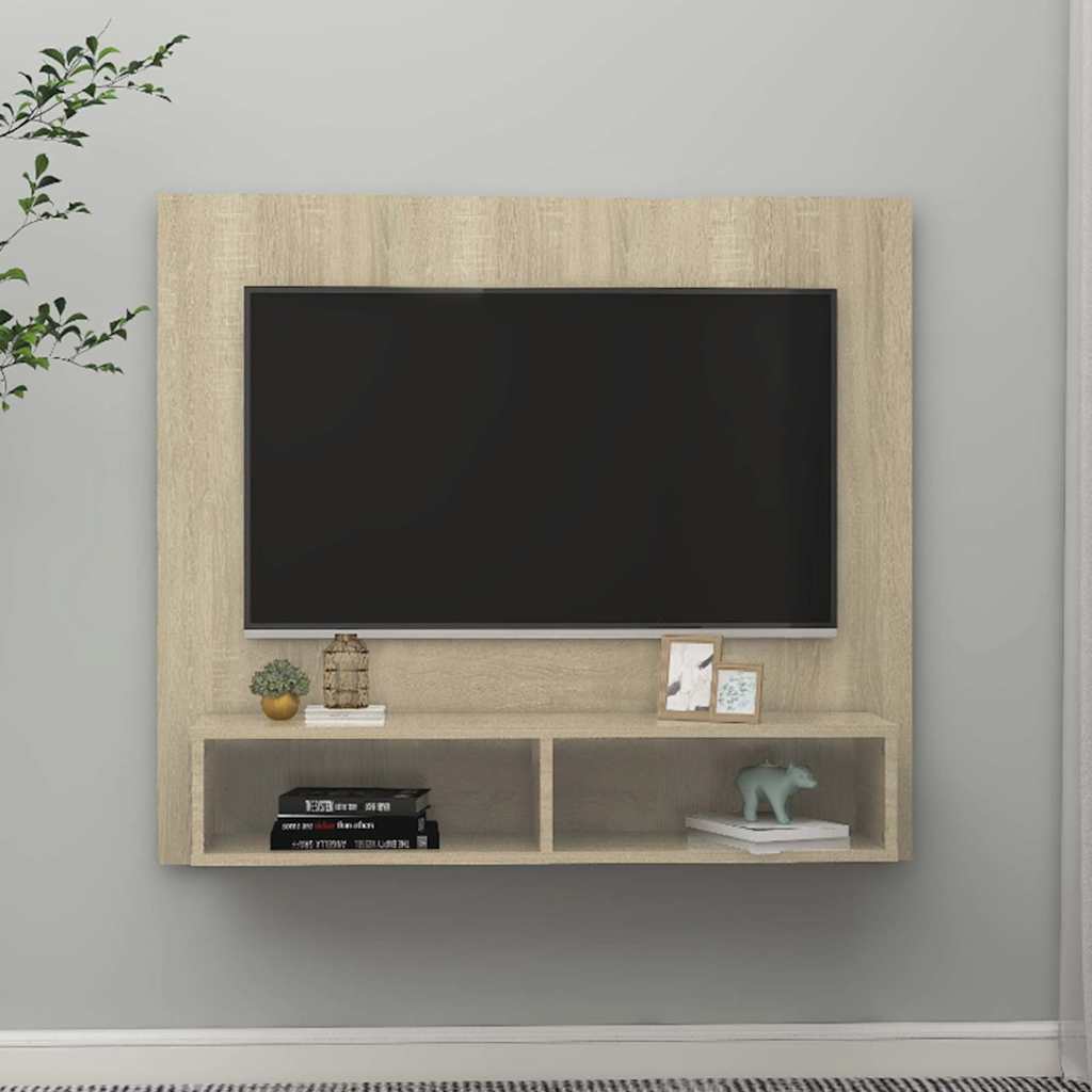 Έπιπλο Τηλεόρασης Τοίχου Sonoma Δρυς 102x23,5x90εκ. Επεξ. Ξύλο