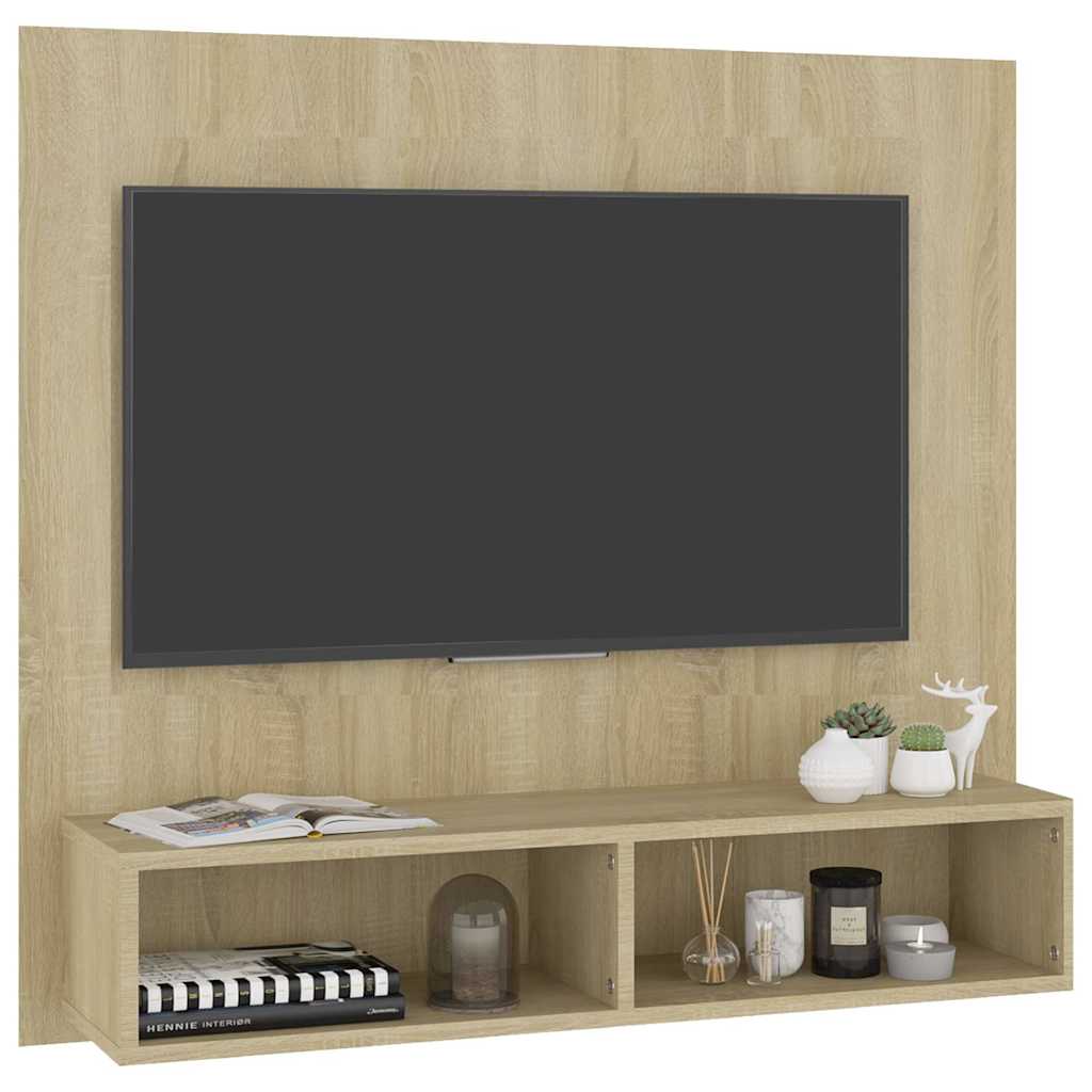 Έπιπλο Τηλεόρασης Τοίχου Sonoma Δρυς 102x23,5x90εκ. Επεξ. Ξύλο