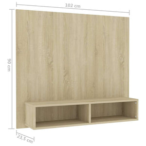 Έπιπλο Τηλεόρασης Τοίχου Sonoma Δρυς 102x23,5x90εκ. Επεξ. Ξύλο