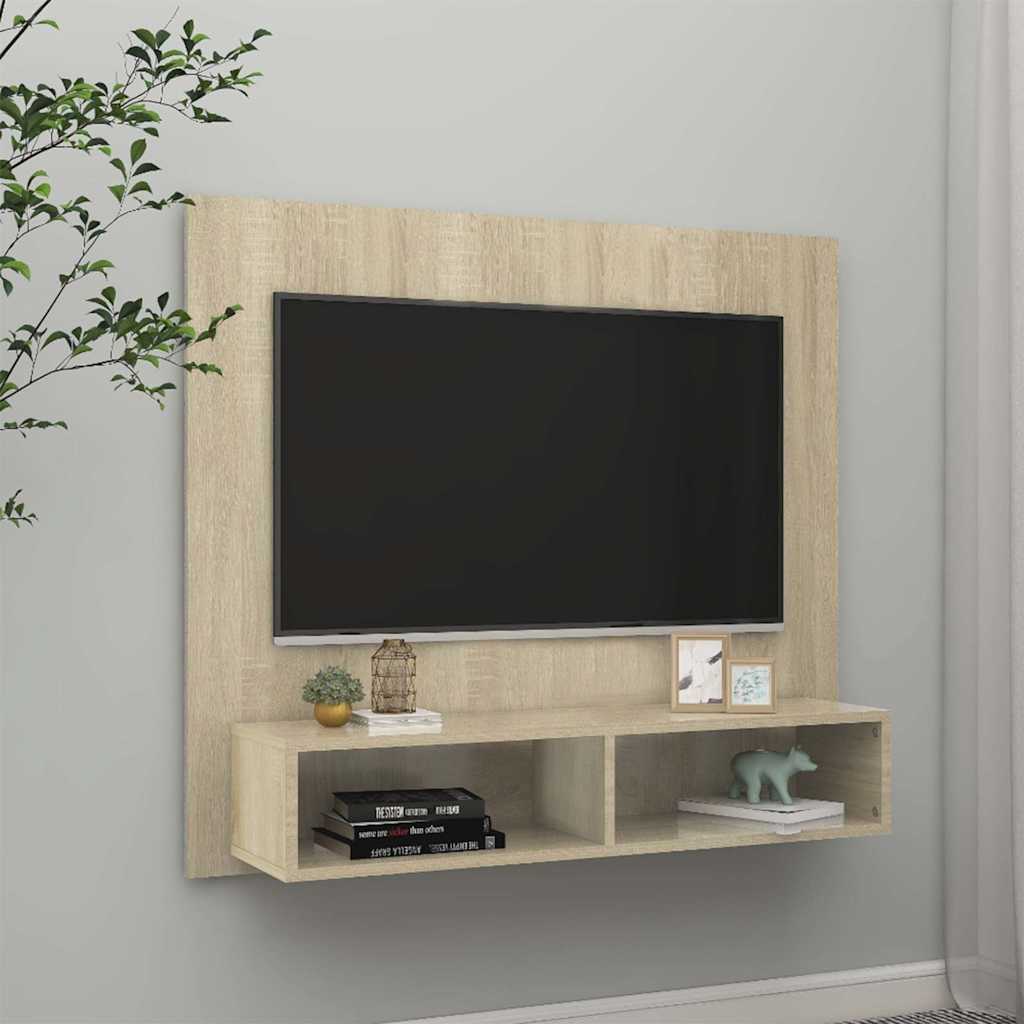 Έπιπλο Τηλεόρασης Τοίχου Sonoma Δρυς 102x23,5x90εκ. Επεξ. Ξύλο
