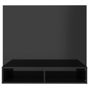 Έπιπλο Τηλεόρασης Τοίχου Γυαλ. Μαύρο 102x23,5x90εκ. Μοριοσανίδα