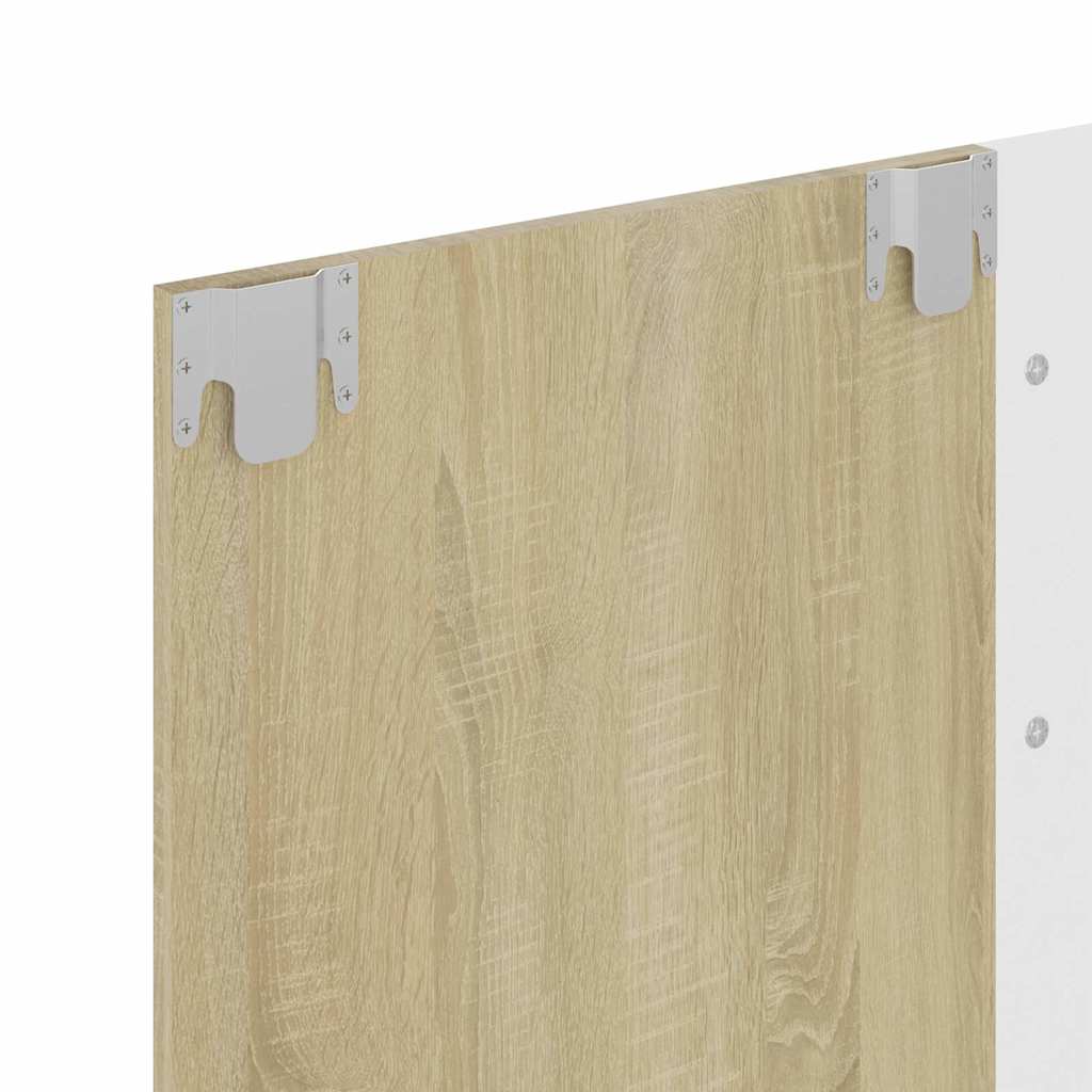 Έπιπλο Τηλεόρασης Τοίχου Λευκό/Sonoma Δρυς 120x23,5x90εκ Μοριοσ - Pakobazaar
