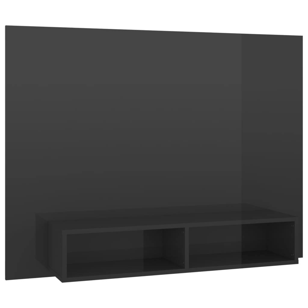 Έπιπλο Τηλεόρασης Τοίχου Γυαλ. Γκρι 120x23,5x90 εκ. Μοριοσανίδα