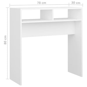 Τραπεζάκι Κονσόλα Λευκό 78 x 30 x 80 εκ. από Επεξ. Ξύλο - Pakobazaar