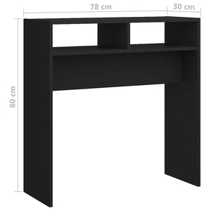 Τραπεζάκι Κονσόλα Μαύρο 78 x 30 x 80 εκ. από Επεξ. Ξύλο - Pakobazaar