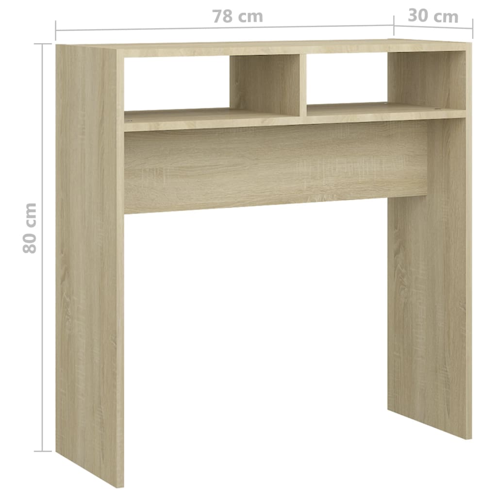 Τραπεζάκι Κονσόλα Sonoma Δρυς 78x30x80 εκ. από Επεξ. Ξύλο - Pakobazaar