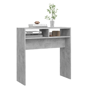 Τραπεζάκι Κονσόλα Γκρι Σκυροδέματος 78x30x80 εκ. Επεξ. Ξύλο - Pakobazaar