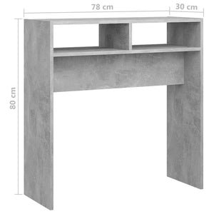 Τραπεζάκι Κονσόλα Γκρι Σκυροδέματος 78x30x80 εκ. Επεξ. Ξύλο - Pakobazaar