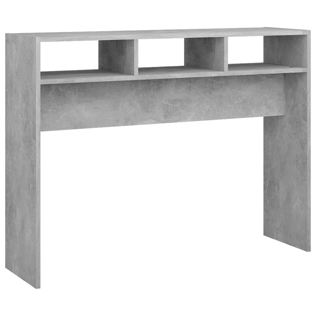 Τραπέζι Κονσόλα Γκρι Σκυροδέματος 105x30x80 εκ. από Επεξ. Ξύλο