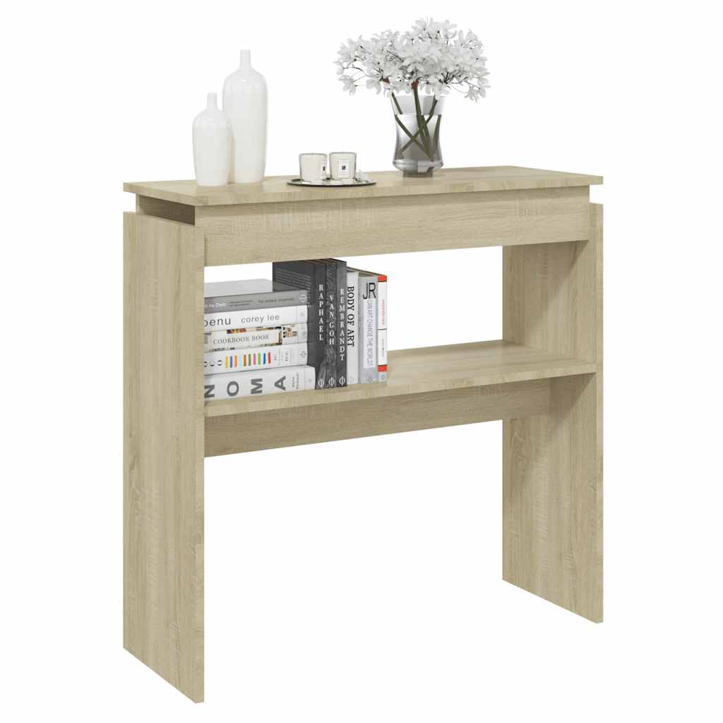 Τραπεζάκι Κονσόλα Sonoma Δρυς 80 x 30 x 80 εκ. από Επεξ. Ξύλο