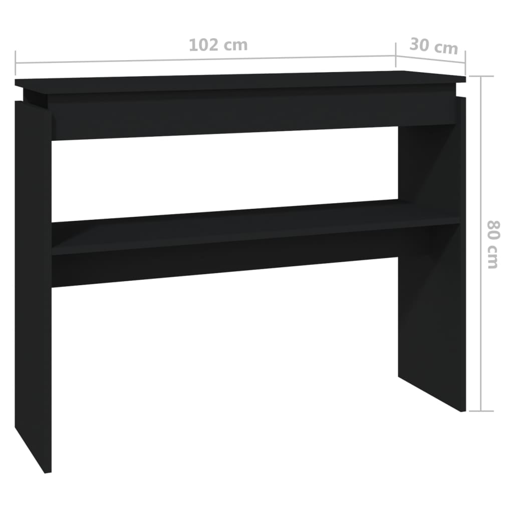 Τραπεζάκι Κονσόλα Μαύρο 102 x 30 x 800 εκ. από Επεξ. Ξύλο - Pakobazaar