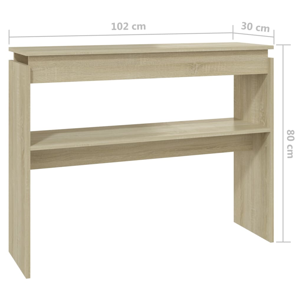 Τραπεζάκι Κονσόλα Sonoma Δρυς 102 x 30 x 80 εκ. από Επεξ. Ξύλο