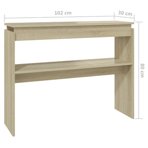 Τραπεζάκι Κονσόλα Sonoma Δρυς 102 x 30 x 80 εκ. από Επεξ. Ξύλο