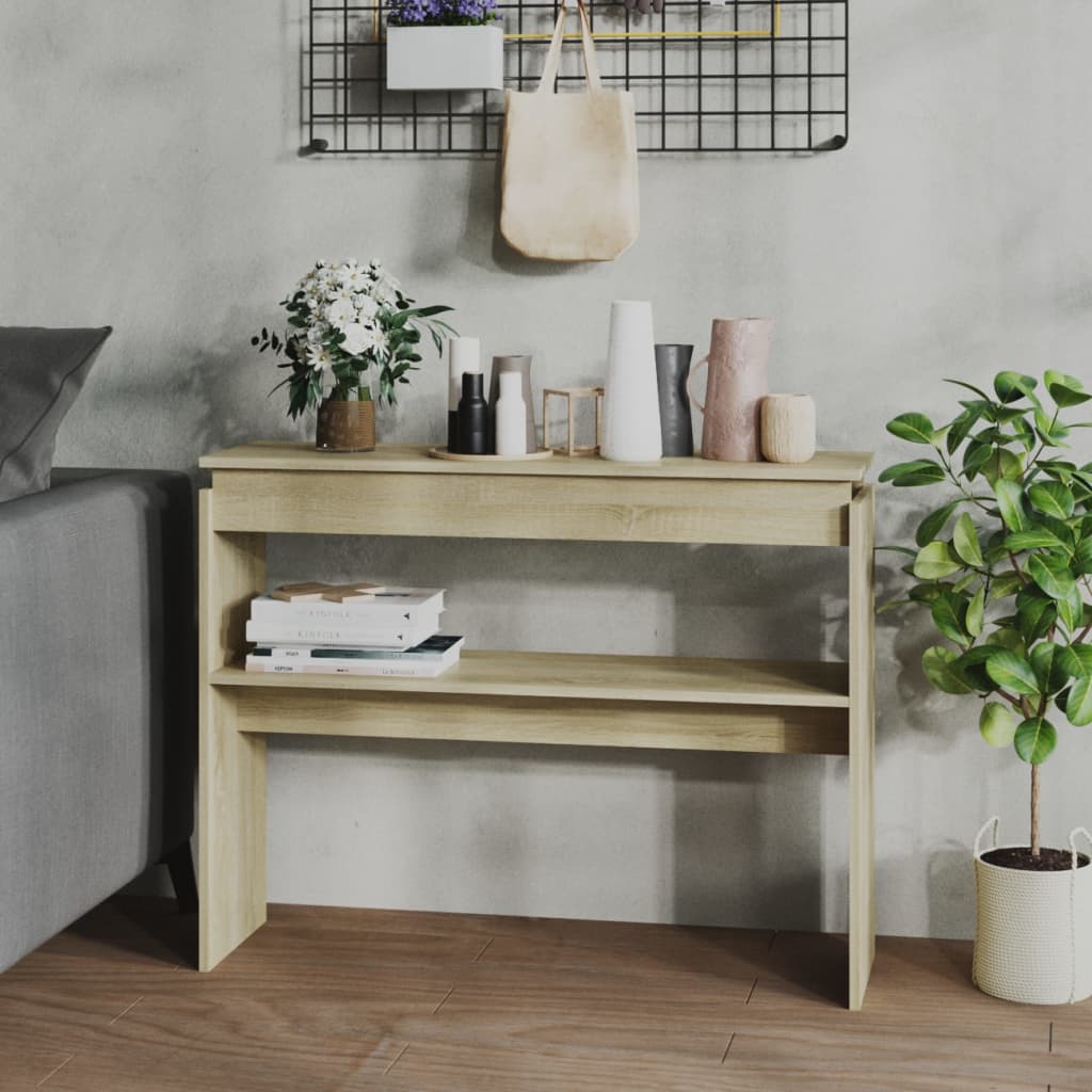 Τραπεζάκι Κονσόλα Sonoma Δρυς 102 x 30 x 80 εκ. από Επεξ. Ξύλο
