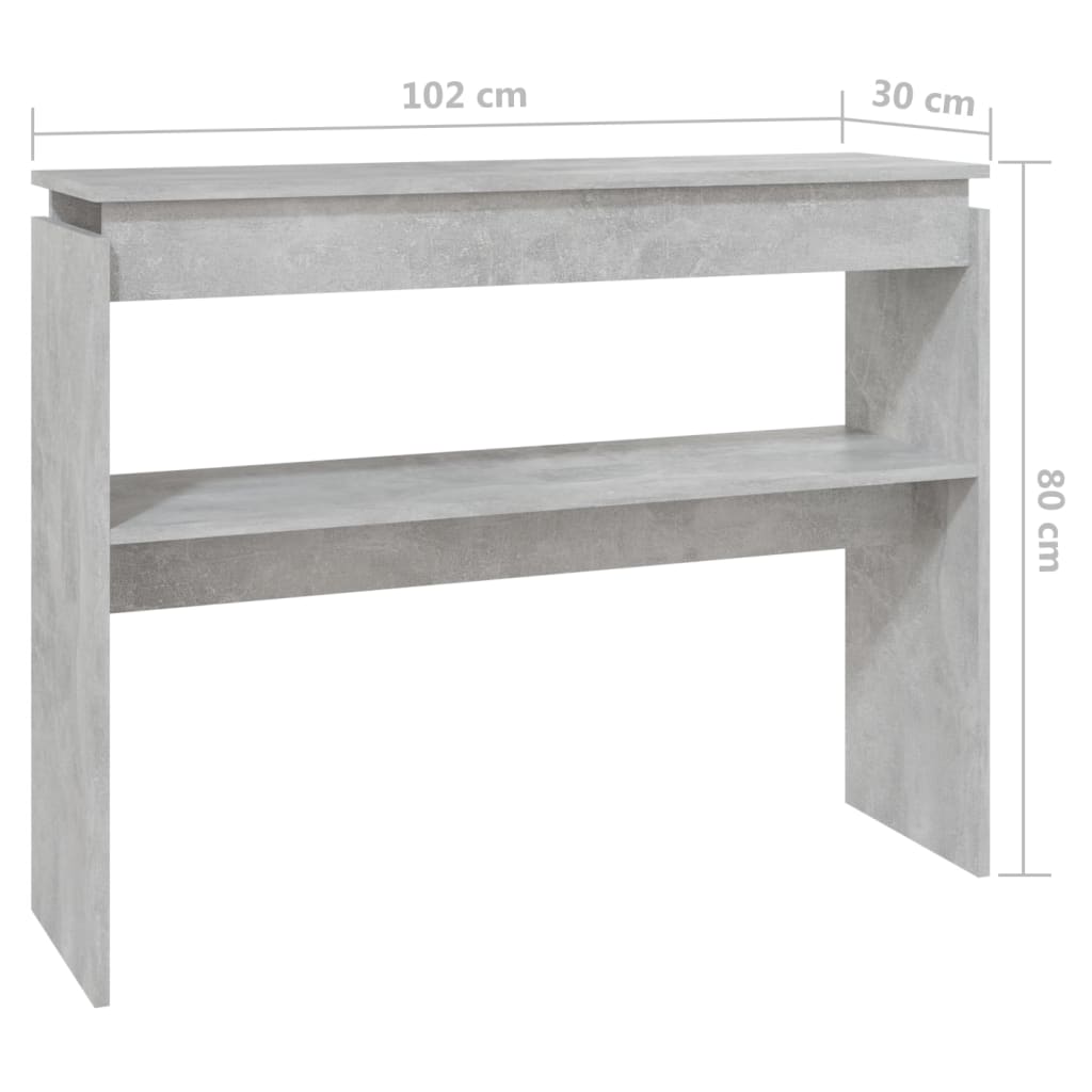 Τραπεζάκι Κονσόλα Γκρι Σκυρ. 102 x 30 x 80 εκ. από Επεξ. Ξύλο - Pakobazaar