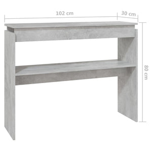 Τραπεζάκι Κονσόλα Γκρι Σκυρ. 102 x 30 x 80 εκ. από Επεξ. Ξύλο - Pakobazaar