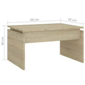 Τραπεζάκι Σαλονιού Sonoma Δρυς 68 x 50 x 38 εκ. από Επεξ. Ξύλο - Pakobazaar