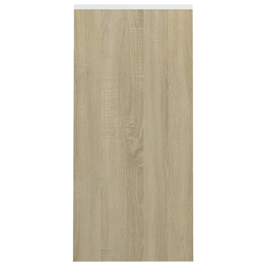 Γραφείο Notebook Λευκό/Sonoma Oak 102,5 x 35 x 75 εκ. από Μοριοσανίδα